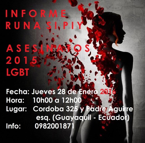 Rueda de Prensa Informe Runa Sipiy 2016 asesinatos lgbt