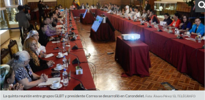 Grupos LGBT y el Ejecutivo se reúnen por quinta vez