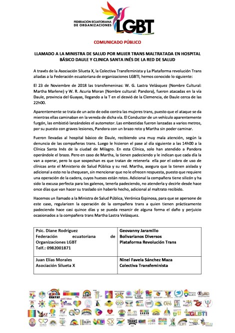 LLAMADO-A-LA-MINISTRA-DE-SALUD-POR-MUJER-TRANS-MALTRATADA-EN-HOSPITAL-BÁSICO-DAULE-Y-CLINICA-SANTA-I